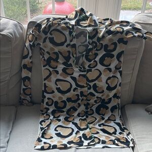 Emily McCarthy leopard print button up nightshirt